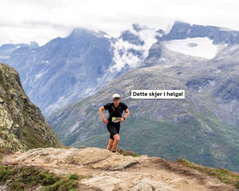 Hans Kristian Smedsrød under Romsdalseggenløpet 2023. Foto: Pontus Stigberg.