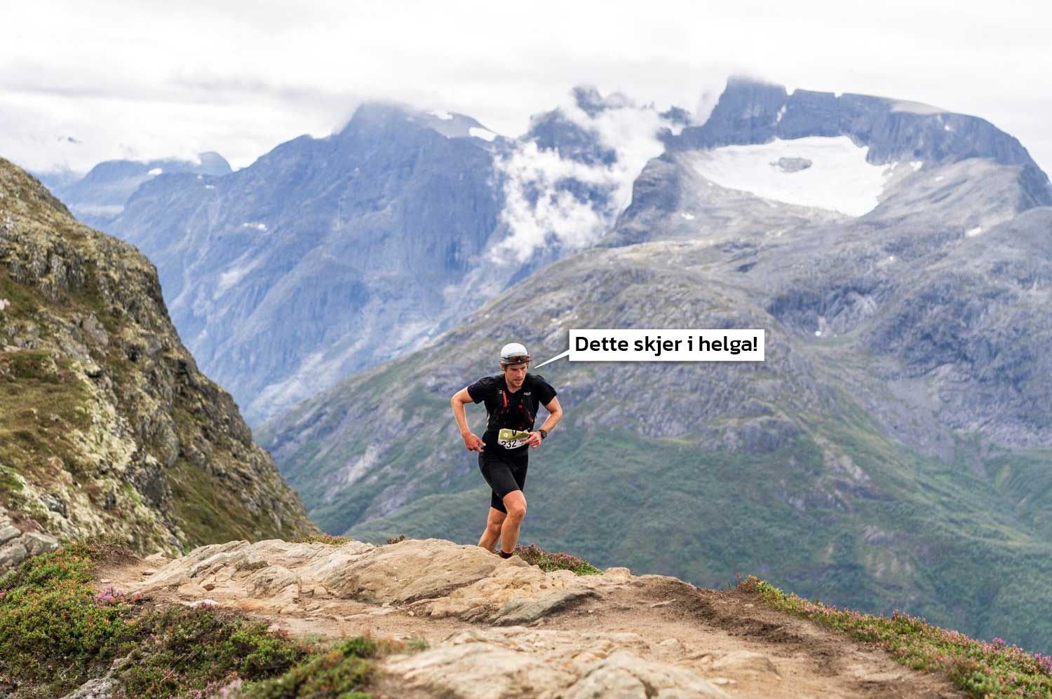 Hans Kristian Smedsrød under Romsdalseggenløpet 2023. Foto: Pontus Stigberg.