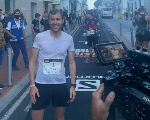 Stian før start, Golden Trail World Series finale, El Hierro, Spania, 16. oktober 2021